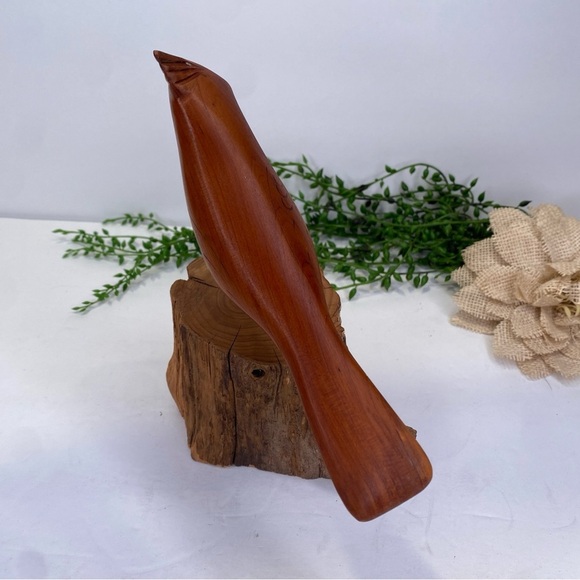 Vintage 1987 Randy Whaley Signed Hand Carved Cardinal Folk Art Driftwood Bird - Picture 6 of 11